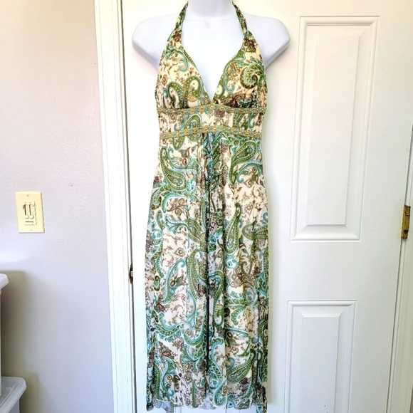Ruby Rox | Dresses | Ruby Rox Vintage 9s Y2k Lined Halter Dress Green Cream Paisley Gold Trim Size M | Poshmark Ruby Rox | Dresses | Ruby Rox Vintage 9s Y2k Lined Halter Dress Green Cream Paisley Gold Trim Size M | Poshmark
